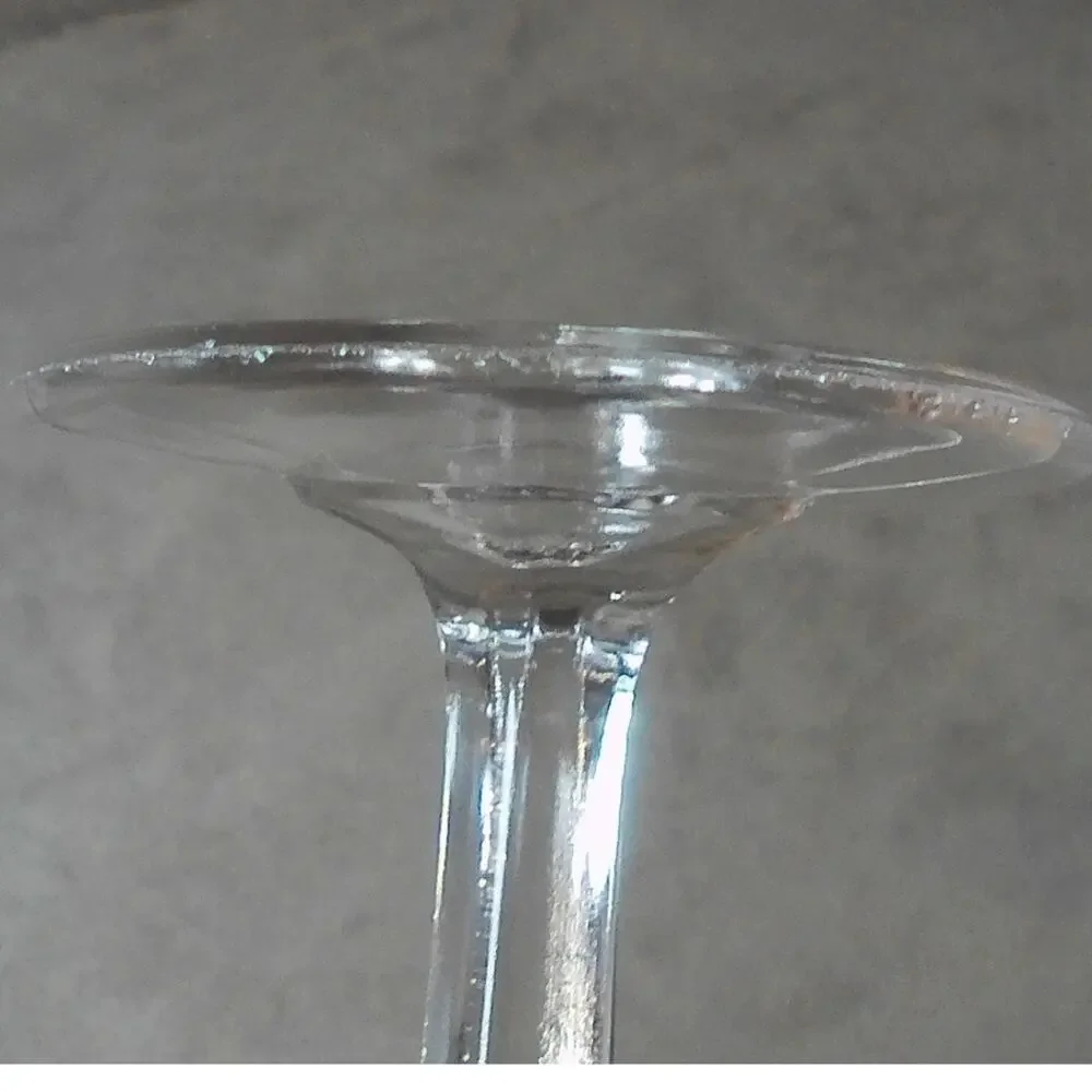 EAPG Gillinder & Sons No 46 Rail Fence Band Water Goblet Clear Antique Glass